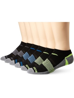 Men's 6 Pack Competition Arch Support and Smooth Toe Seam Low Cut Socks