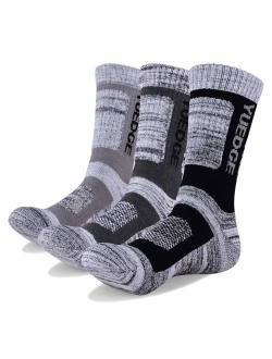 YUEDGE Men's 5 Pairs Cushion Crew Athletic Socks Multi Performance Outdoor Sports Hiking Trekking Socks ...