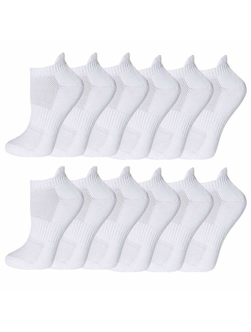 6 Pairs Non-Slip No Show Socks Women Men Low Cut Casual Running Athletic Cotton Socks