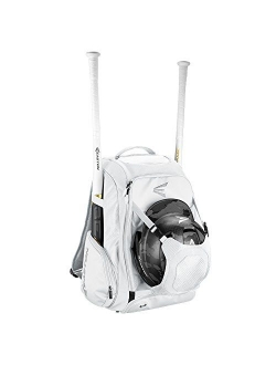 Easton Walk-Off IV Bat & Equipment Backpack Bag | Baseball Softball | 2020 | 2 Bat Sleeves | Vented Shoe Pocket | External Helmet Holder | Zippered Side Pockets | Valuabl