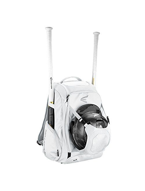 Easton Walk-Off IV Bat & Equipment Backpack Bag | Baseball Softball | 2020 | 2 Bat Sleeves | Vented Shoe Pocket | External Helmet Holder | Zippered Side Pockets | Valuabl