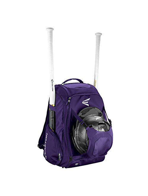 Easton Walk-Off IV Bat & Equipment Backpack Bag | Baseball Softball | 2020 | 2 Bat Sleeves | Vented Shoe Pocket | External Helmet Holder | Zippered Side Pockets | Valuabl