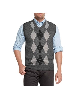 True Rock Men's Argyle V-Neck Sweater Vest