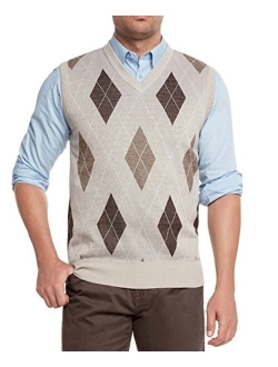 True Rock Men's Argyle V-Neck Sweater Vest