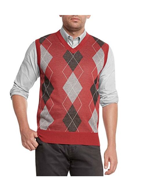 True Rock Men's Argyle V-Neck Sweater Vest