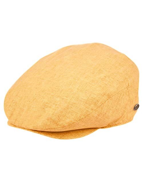 Epoch hats Men's Linen Flat Ivy Gatsby Summer Newsboy Hats