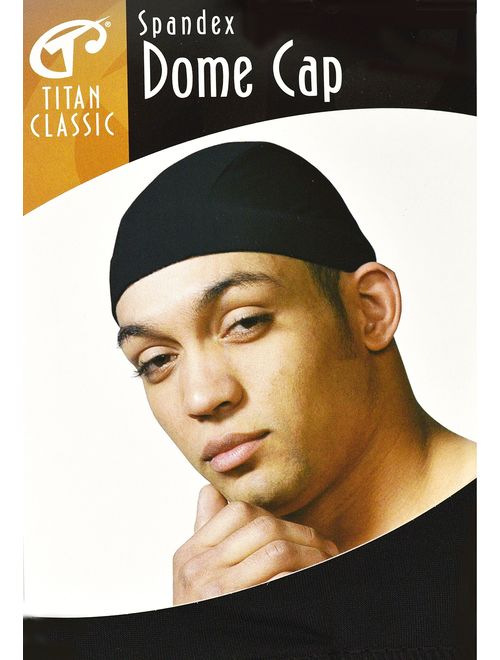 Titan Classic Spandex Dome Cap (BLACK) #11162 (1 PC)