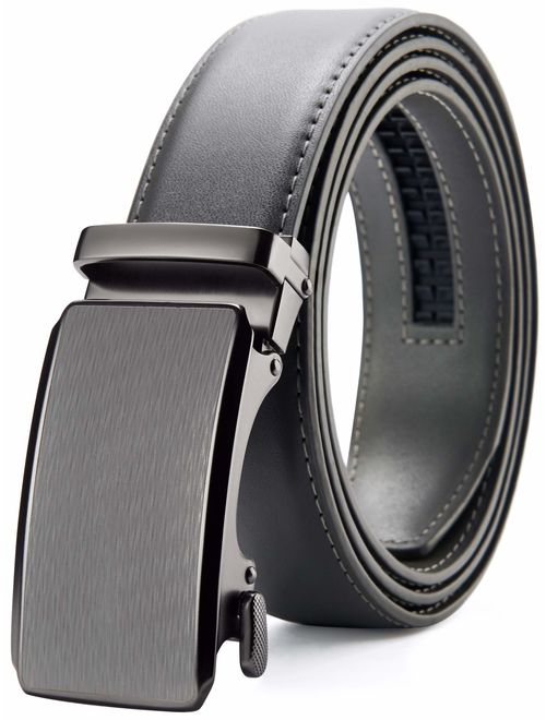 Chaoren Ratchet Slide Belt Dress with Automatic Click Buckle 1 3/8, Adjustable Trim to Fit in Gift Box