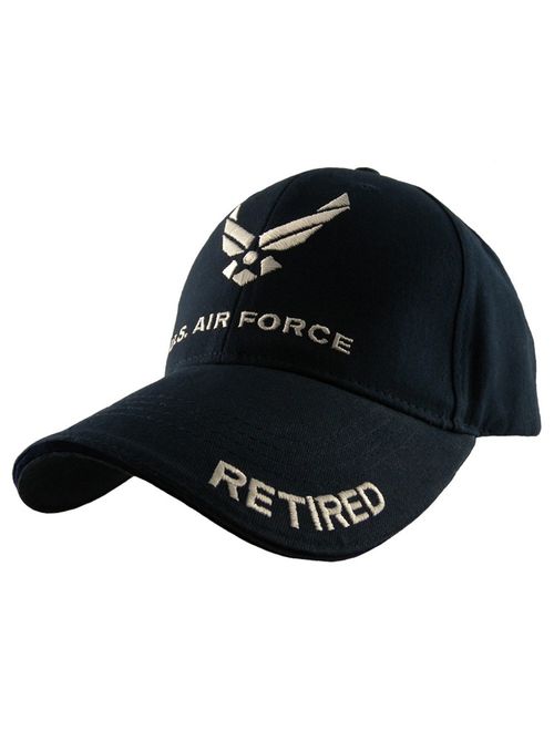 Eagle Crest U.S. Air Force Retired Baseball cap, Navy Blue, Adjustable