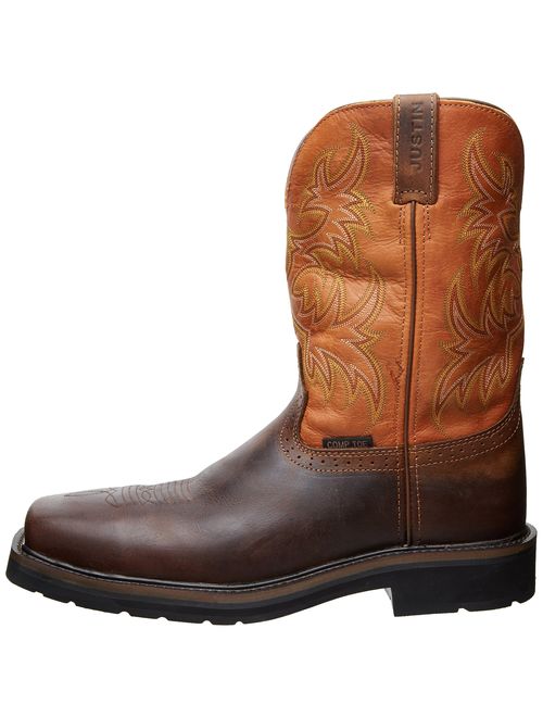 Justin Original Work Boots Men's Stampede Square Toe Composite Work Boot