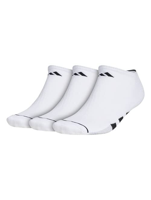 Adidas Men's Cushioned No Show Socks (3-Pack)