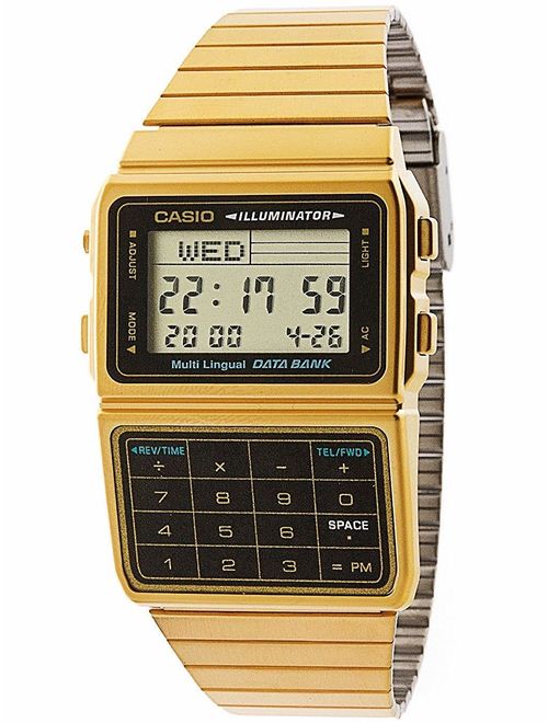 Casio #DBC611G-1D Men's Gold Tone 25 Memory Calculator Databank Watch