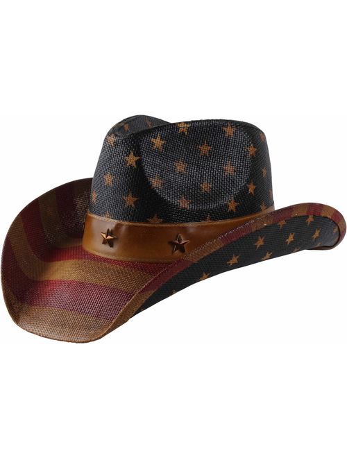 Enimay Western Outback Cowboy Hat Men's Women's Style Straw Felt Canvas