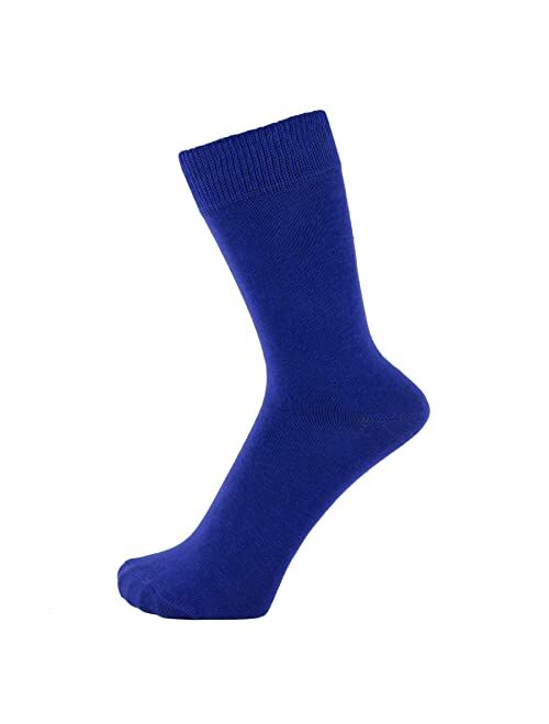 ZAKIRA Finest Combed Cotton Dress Socks in Plain Vivid Colours for Men, Women