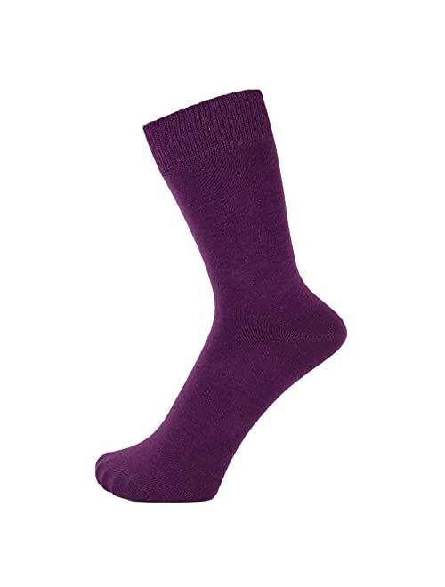 ZAKIRA Finest Combed Cotton Dress Socks in Plain Vivid Colours for Men, Women