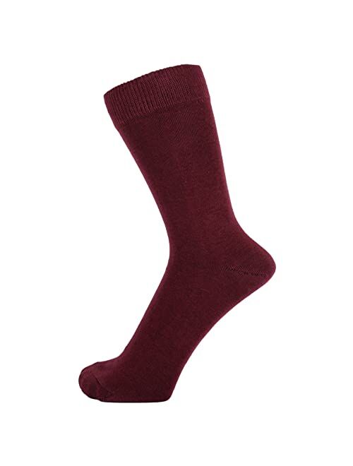 ZAKIRA Finest Combed Cotton Dress Socks in Plain Vivid Colours for Men, Women