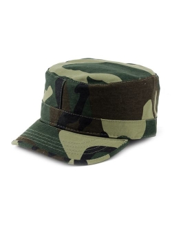 NYFASHION101 Fashionable Solid Color Unisex Fitted Army Military Cadet Cap