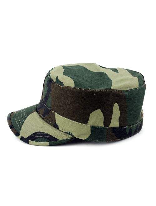 NYFASHION101 Fashionable Solid Color Unisex Fitted Army Military Cadet Cap