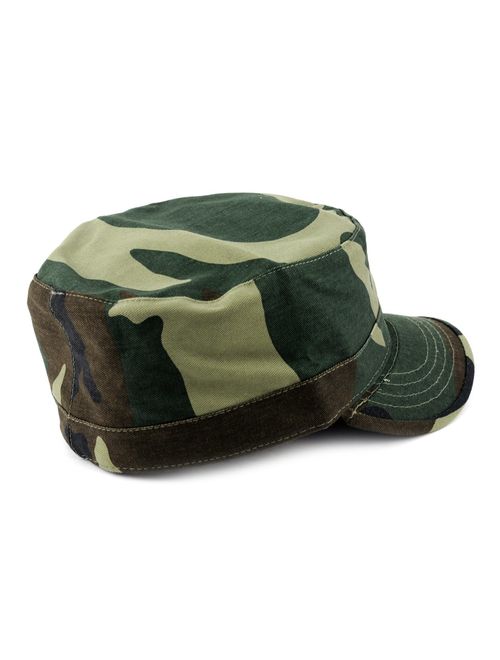 NYFASHION101 Fashionable Solid Color Unisex Fitted Army Military Cadet Cap