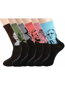 PUTON Men's Fun & Funky Colorful Cotton Dress Socks