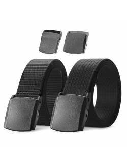 WERFORU Mens Nylon 1.5in Width Adjustable Belt With Military Plastic Buckle