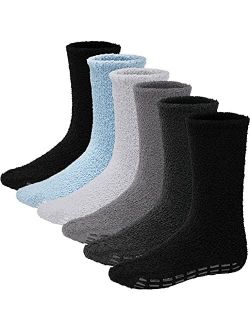 Warm Fuzzy Socks Ultra Soft Mens 6-pack Assorted By DEBRA WEITZNER