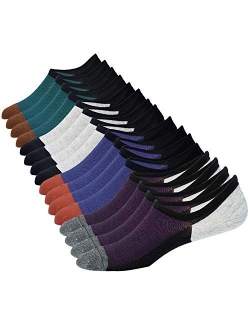 Jormatt 8 Pairs Mens No Show Socks Mesh Knit Non Slip Low Cut Casual Socks