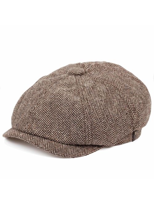 VORON Newsboy caps Cotton Wool Flat hat Hats for Men Ivy hat Golf Adjustable Driving hat