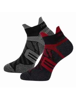 Toes&Feet Men's Anti-Odor Thin Quick-Dry Ankle Compression Running Socks