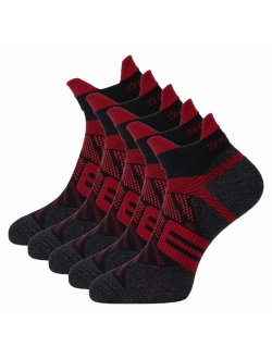 Toes&Feet Men's Anti-Odor Thin Quick-Dry Ankle Compression Running Socks