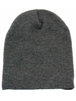 Short Plain Beanie - Winter Unisex Plain Knit Hat