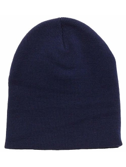 Short Plain Beanie - Winter Unisex Plain Knit Hat