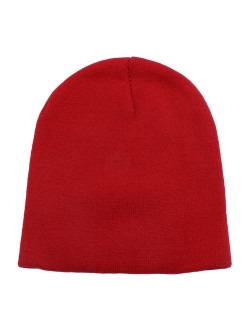 Short Plain Beanie - Winter Unisex Plain Knit Hat