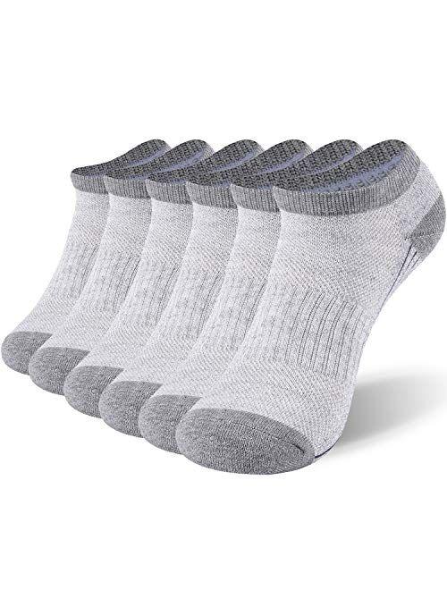 Bamboo Socks, Sunew Unisex Super Soft Cushioned Comfortable Wicking Moisture No Show/Low-cut Workout Socks 1/3/6 Pairs