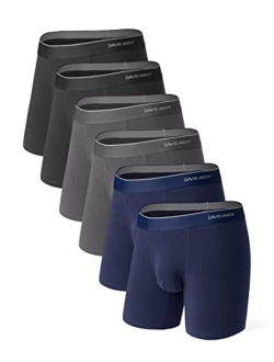 Men's 3 Pack Premium Supima Cotton Underwear Ultra Soft Boxer Briefs with Fly