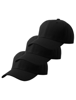 Men's Plain Baseball Cap Adjustable Curved Visor Hat