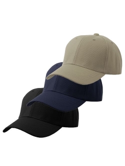 Men's Plain Baseball Cap Adjustable Curved Visor Hat