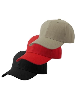 Men's Plain Baseball Cap Adjustable Curved Visor Hat