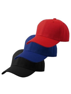 Men's Plain Baseball Cap Adjustable Curved Visor Hat