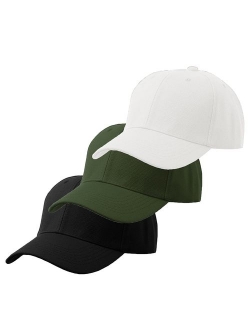 Men's Plain Baseball Cap Adjustable Curved Visor Hat