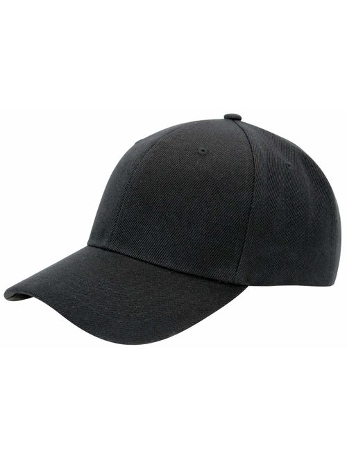 Men's Plain Baseball Cap Adjustable Curved Visor Hat