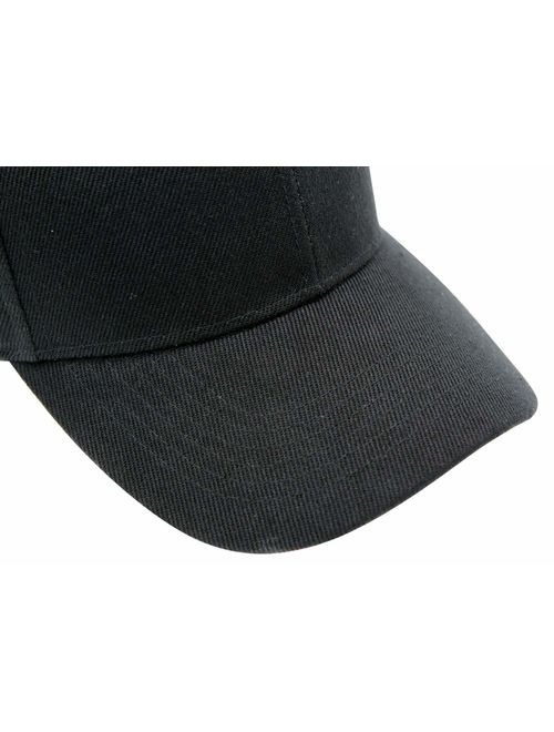 Men's Plain Baseball Cap Adjustable Curved Visor Hat