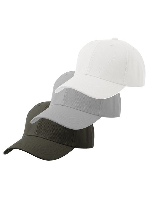 Men's Plain Baseball Cap Adjustable Curved Visor Hat