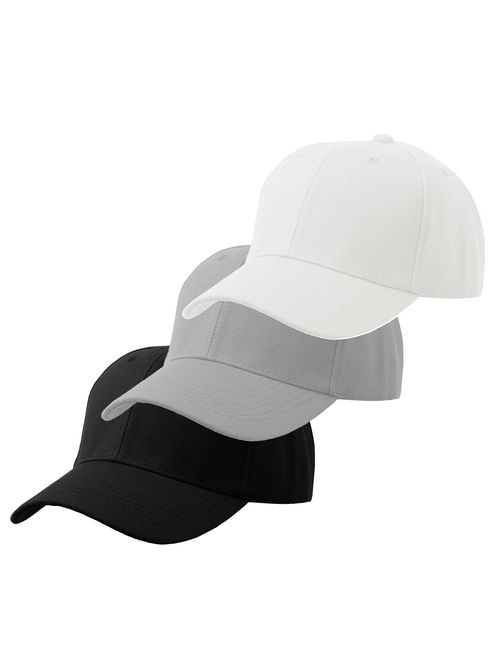 Men's Plain Baseball Cap Adjustable Curved Visor Hat