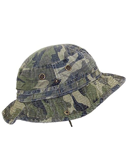 MG Camo Ripstop Floppy/Bucket Summer Hat W/Snap Up Sides