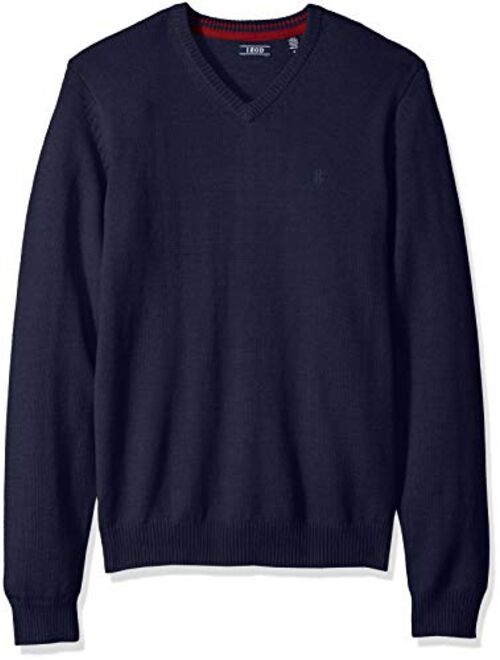 IZOD Men's Premium Essentials Solid V-Neck 12 Gauge Sweater