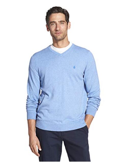 IZOD Men's Premium Essentials Solid V-Neck 12 Gauge Sweater