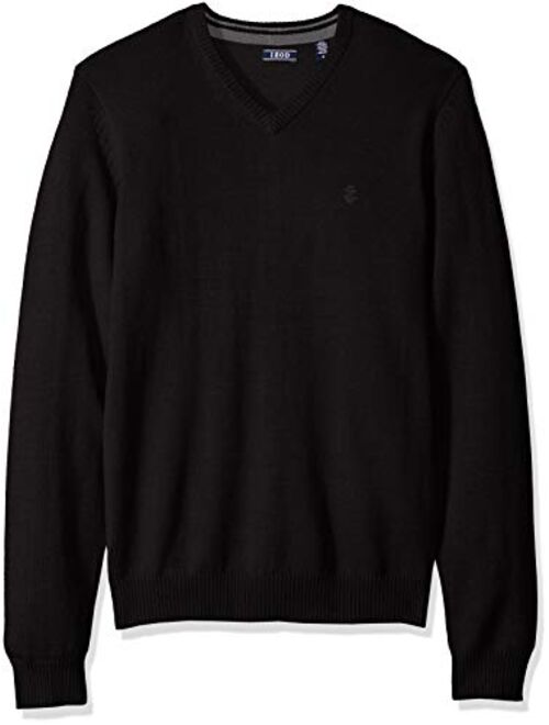 IZOD Men's Premium Essentials Solid V-Neck 12 Gauge Sweater