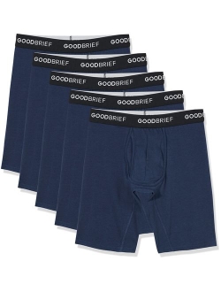 Good Brief Men's Cotton Stretch Long Leg Boxer Briefs (3-Pack/4-Pack/5-Pack)