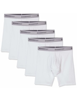 Good Brief Men's Cotton Stretch Long Leg Boxer Briefs (3-Pack/4-Pack/5-Pack)